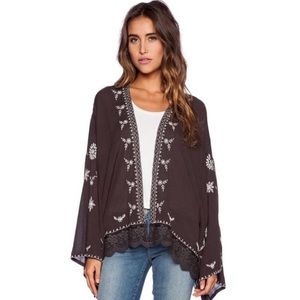 Free People Kimono Chocolate Brown